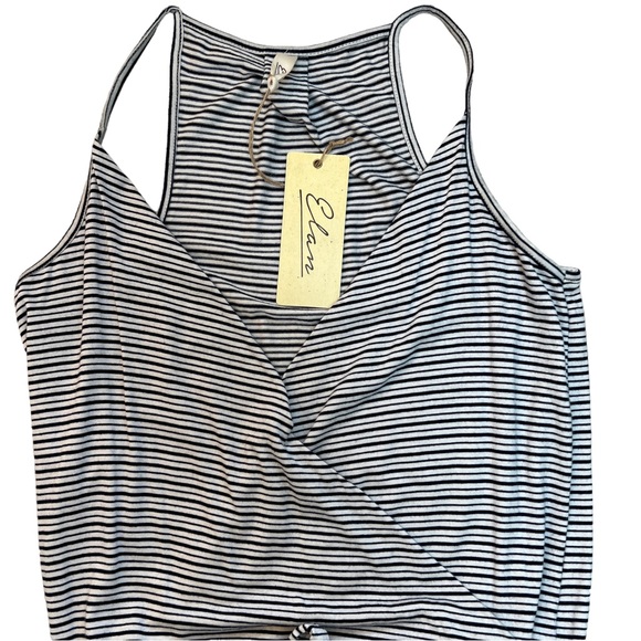 NWT ELAN SLEEVELESS JUMPSUIT STRIPED SIZE MEDIUM - Picture 2 of 6